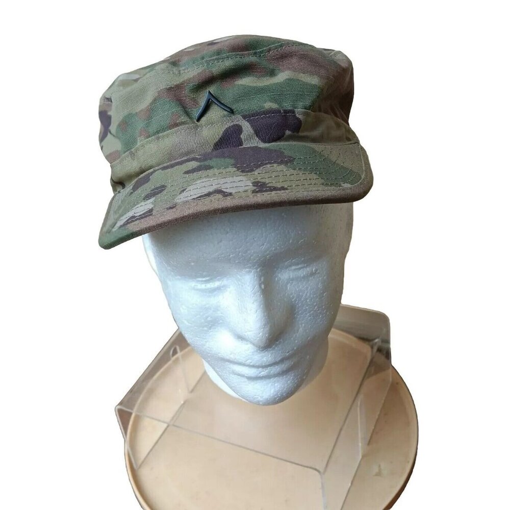 US Army Patrol Camo Cap ‎ Mens Size 7&3/8 Fitted Hat